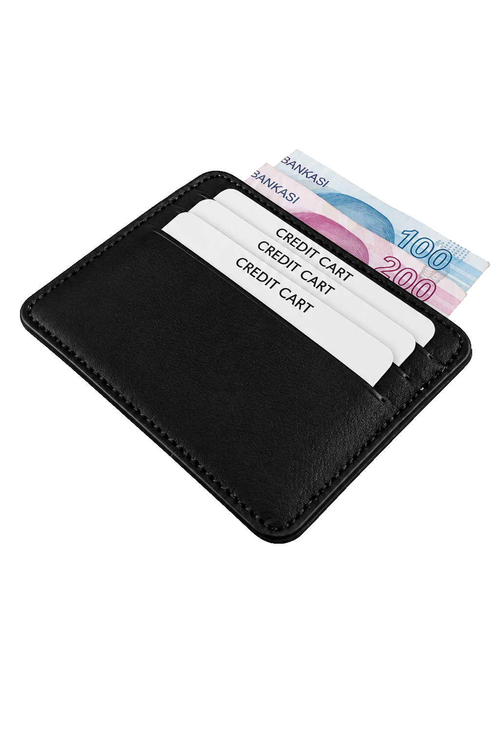 Unisex Burgundy Genuine Calf Leather Card Holder Slim Minimalist Leather Wallet