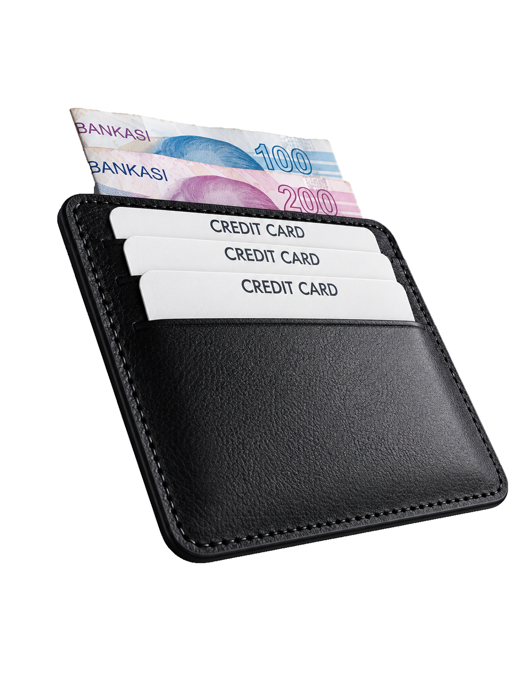 Unisex Burgundy Genuine Calf Leather Card Holder Slim Minimalist Leather Wallet