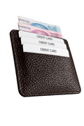 Unisex Burgundy Genuine Calf Leather Card Holder Slim Minimalist Leather Wallet