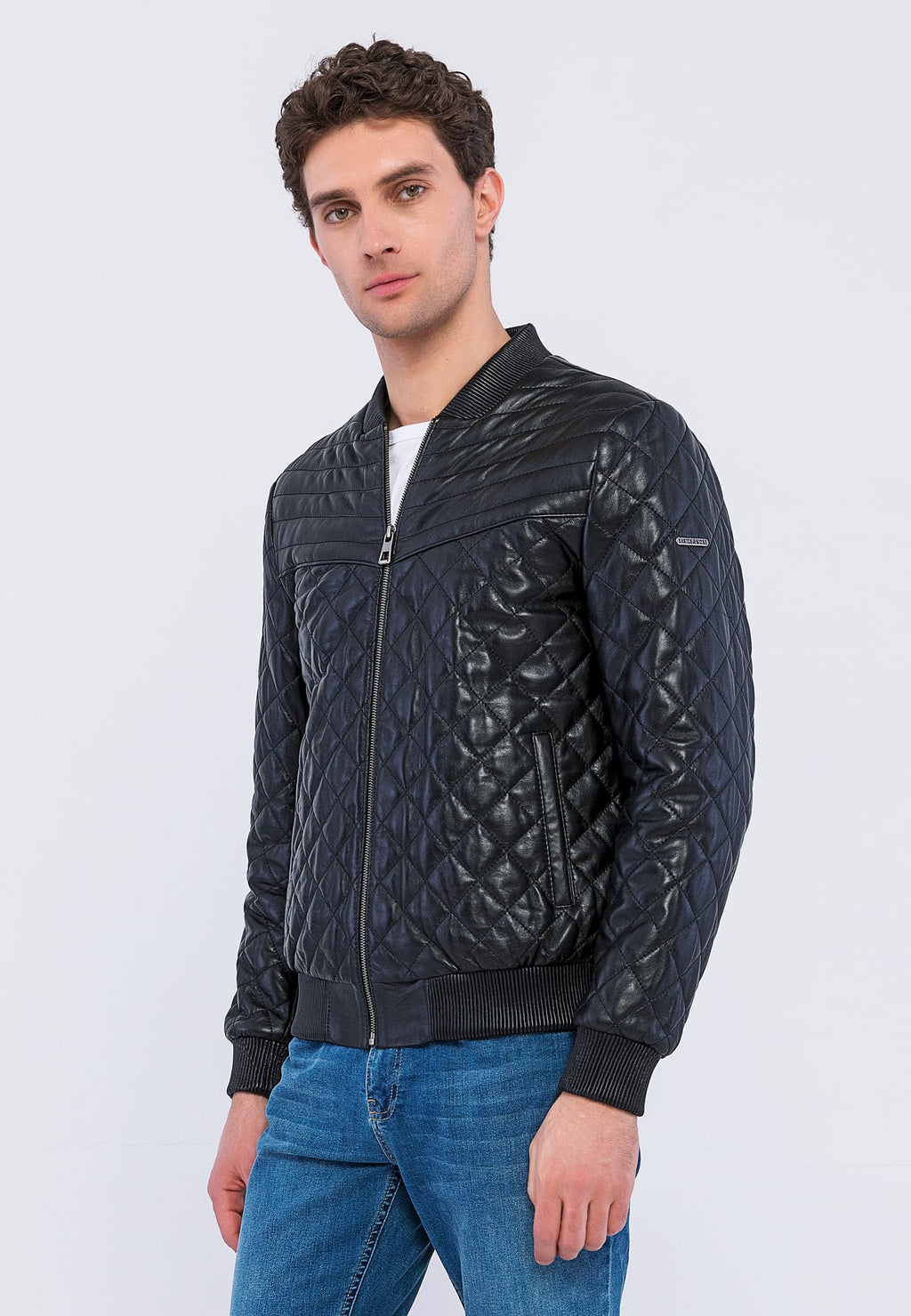 Erkek Kapitoneli Hakiki Deri Ceket Siyah - ürün görseli 3