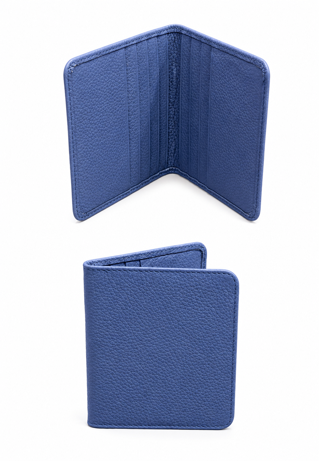 Unisex Mavi Hakiki Deri Kartlık Mini Cüzdan - ürün görseli 3