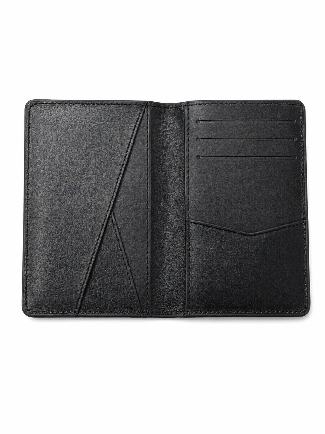 Unisex Siyah Hakiki Deri Cüzdan Minimalist Kartlık - ürün görseli 3