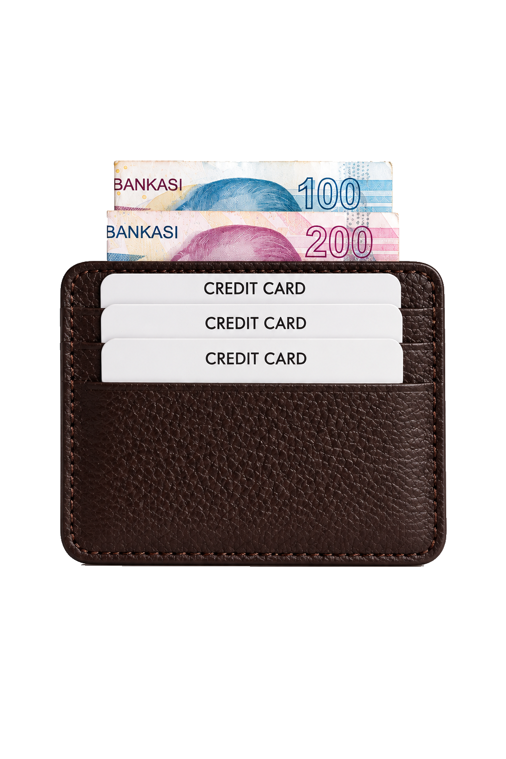 Unisex Burgundy Genuine Calf Leather Card Holder Slim Minimalist Leather Wallet