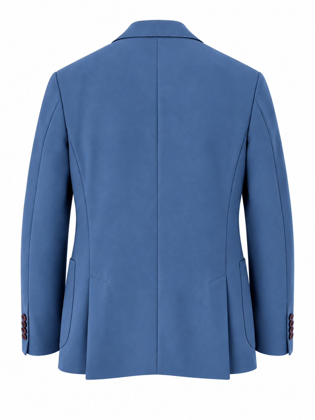 İndigo erkek blazer ceket, klasik çentik yaka, ceket arka görünüm