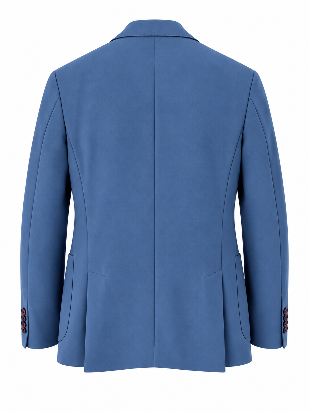 İndigo erkek blazer ceket, klasik çentik yaka, ceket arka görünüm