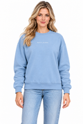 Kadın Sweatshirt Mavi, manken üzerinde ön görünüm